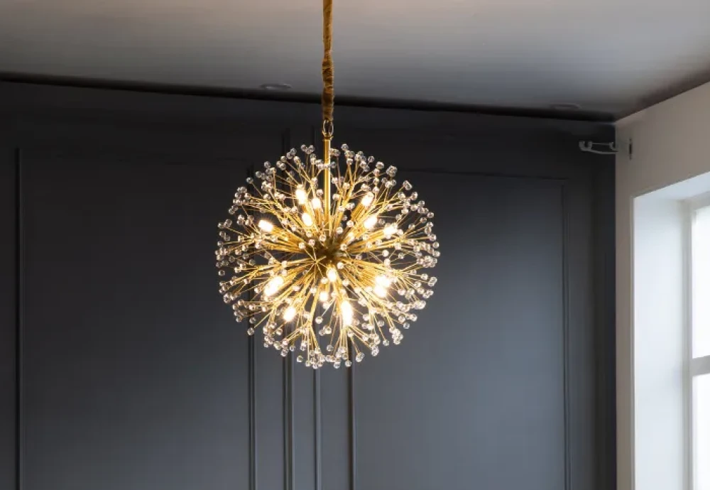 large glass globe chandelier